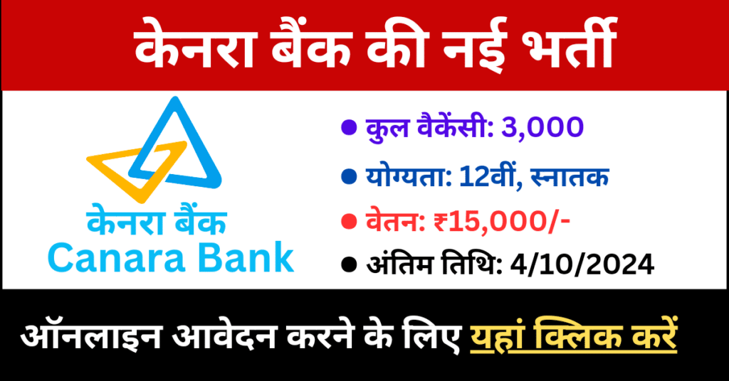 Canara Bank Recruitment Vacancy