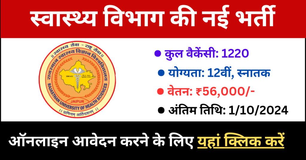 Rajasthan Health Department Medical officer