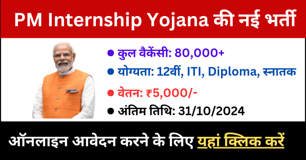 PM Internship Yojana Vacancy